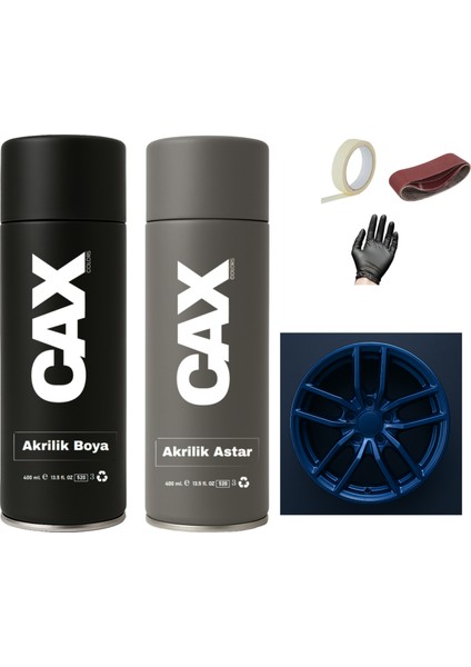 Araba Jant Sprey Endüstriyel Akrilik Özel Yapım Sprey Boya Seti 400 ml + Akrilik Astar