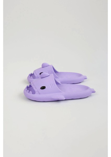 WG500 Köpekbalığı Mor Unisex Tam Ortopedik Terlik Shark Slides