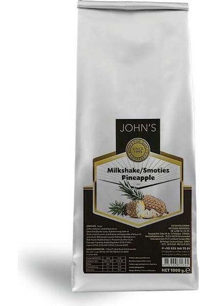 John's Ananas Meyve Taneli Milkshake Tozu 250 gr