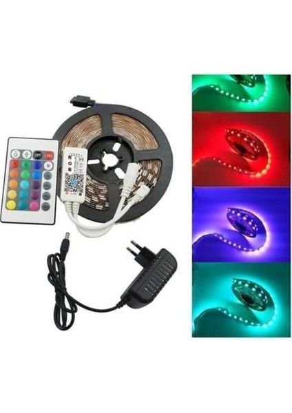 Rgb Şerit LED Tak Çalıştır Adaptörlü