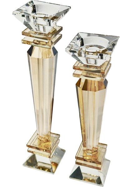 Şampanya Kristal Şamdan Seti fiyatları