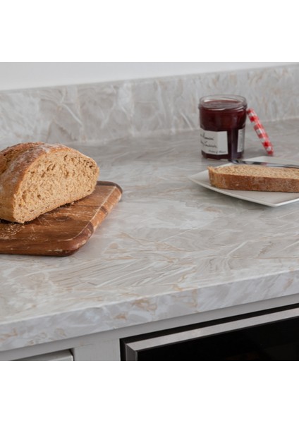 276-8030 Krem Hareli Kendinden Yapışkanlı Mermer Desen Folyo ( 67 cm x 2 mt ) fırsatları