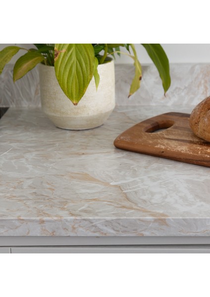 276-8030 Krem Hareli Kendinden Yapışkanlı Mermer Desen Folyo ( 67 cm x 2 mt ) indirimleri