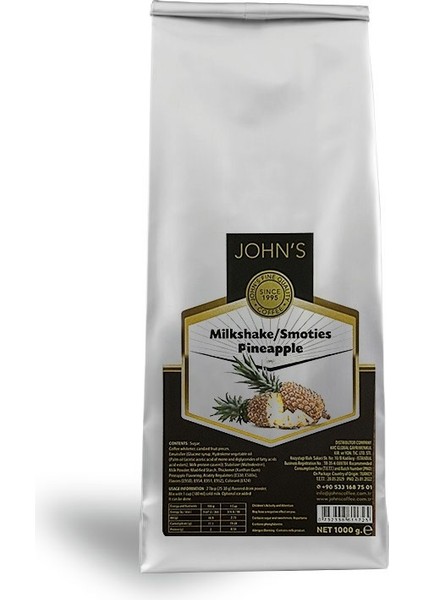 John's Ananas Meyve Taneli Mılkshake Tozu 500 gr