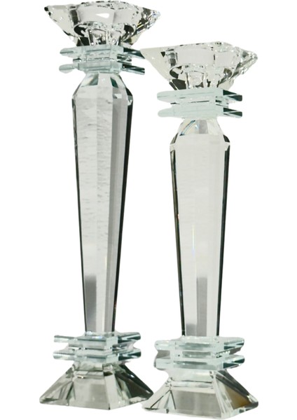 Şeffaf Kristal Şamdan Seti fiyatları