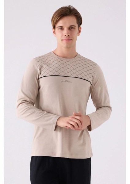 Erkek Desenli Uzun Kol Pijama Takımı (Battal Beden Vardır) fiyatları