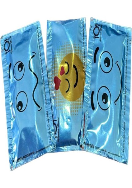 Tek Kullanımlık Islak Mendil 6X10 cm 1000 Adet ( Emoji Baskılı )