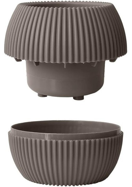KRS-361 Plastik Mercan Kaktüs Saksı 0.15 Litre Kahverengi 6 Adet modelleri
