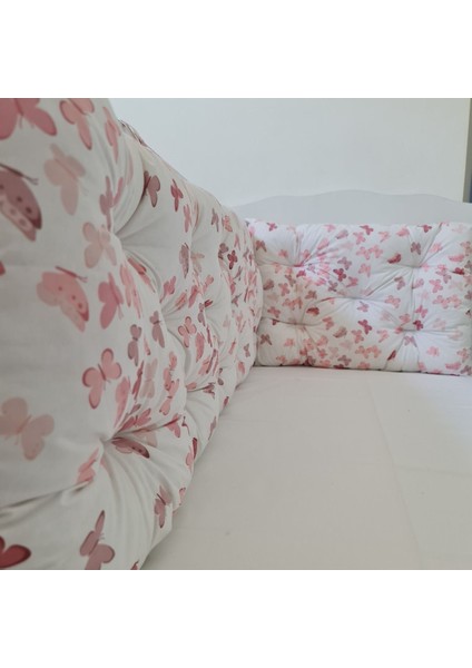 70X140 Beşik Uyumlu 4 Parça Beşik Kenar Koruma Takımı – %100 Pamuk – Yıkanabilir