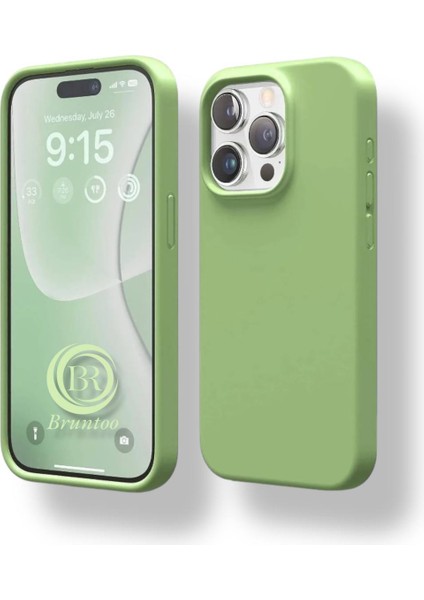 Apple Iphone 15 Pro Uyumlu Kılıf Yumuşak Silikon Içi Kadife Lansman Kapak .