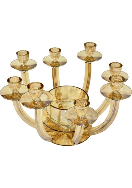 Şampanya 8 Kollu Kristal Şamdan modelleri