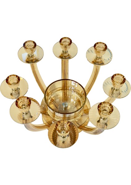 Şampanya 8 Kollu Kristal Şamdan fırsatları