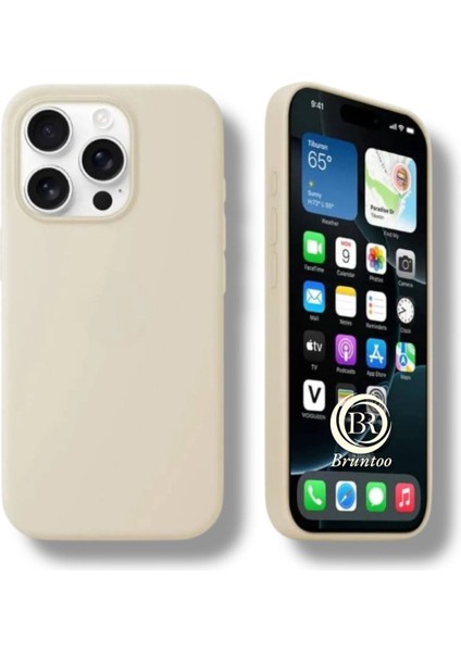 Apple Iphone 15 Pro Uyumlu Kılıf Yumuşak Silikon Içi Kadife Lansman Kapak .