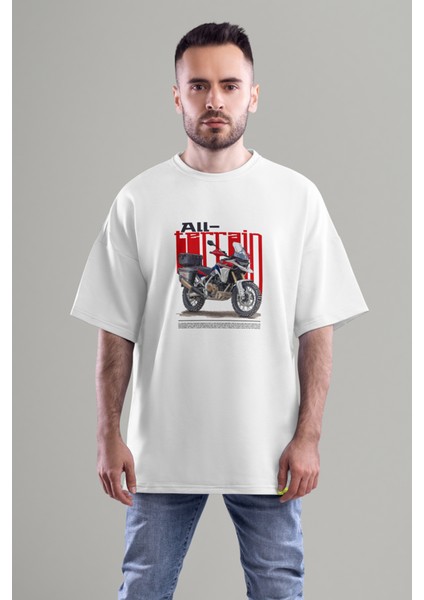 Unusex Kawasaki Baskılı Oversizetshirt