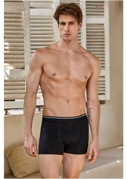 Berrak 2'li Likralı Erkek Boxer