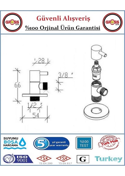 Çubuk Kol Ara Musluk - Taharet Musluğu - Orjinal Ürün - 5 Yıl Garanti modelleri