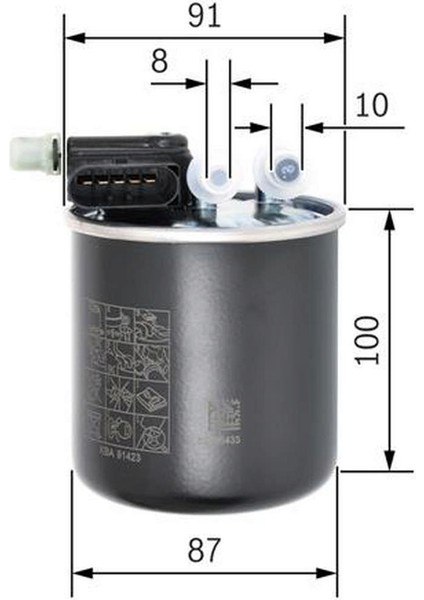 Yakit Filtresi Dizel Mercedes-Benz Glk 350 Cdi 09-15 Dpmah