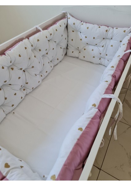 70 x 130 - Bebek Beşik Kenar Koruma Takımı - 40 cm Yükseklik, Yıkanabilir