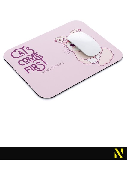 Sevimli Kediler Burç Temalı Koç Burcu Desenli Ergonomik Mouse Pad - 23 cm x 19 cm - Kaydırmaz Taban Ev ve Ofis Kullanımı Için Ideal Fare Altlığı Mousepad modelleri