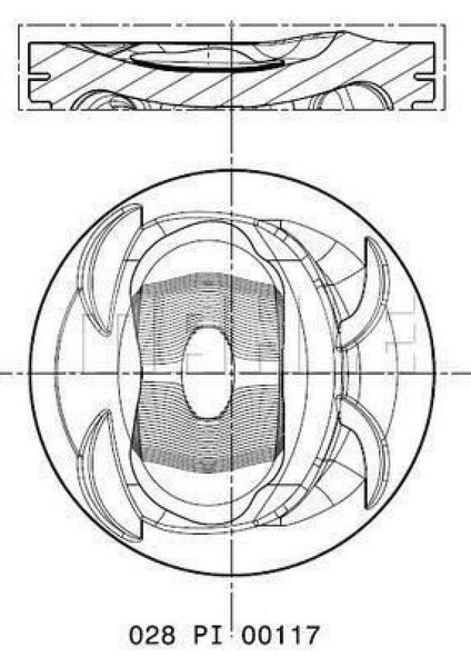 028PI00117002 Piston Segman 76.51MM 050 Golf 5-6-Jetta 3-4-Passat-1.4tsi-Fsi Blg Bmy Cava Ctha 05 Dpmah