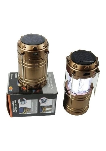 Avcı Feneri Kamp Lambası Şarjlı USB Girişi Solar (5047)
