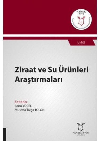 Ziraat ve Su Ürünleri Araştırmaları (Aybak 2019 Eylül)