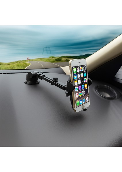 Araba Telefon Tutucu 360° Dönebilen Uzayabilir Vantuzlu Tutucu Araç İçi Cep Telefonu Tutacağı Oto Aksesuar fiyatları