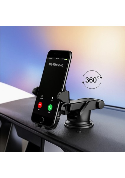 Araba Telefon Tutucu 360° Dönebilen Uzayabilir Vantuzlu Tutucu Araç İçi Cep Telefonu Tutacağı Oto Aksesuar fırsatları