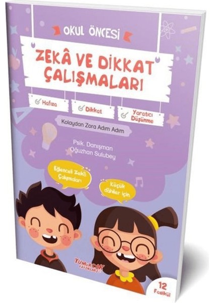 Okul Öncesi Zeka ve Dikkat Çalışmaları Seti (12 Kitap)