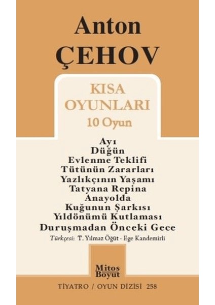 Anton Çehov Kısa Oyunları (10 Oyun)