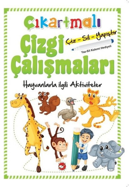Çıkartmalı Çizgi Çalışmaları - Hayvanlarla Ilgili Aktiviteler