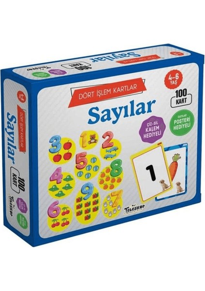 Sayılar 4 - 6 Yaş Dört Işlem Kartlar