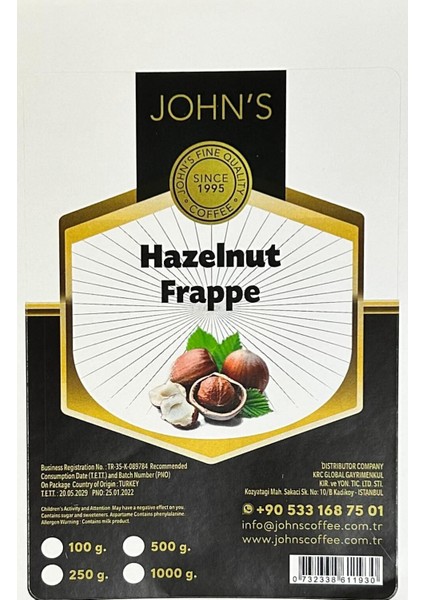 Fındıklı Frappe 250 gr fiyatları