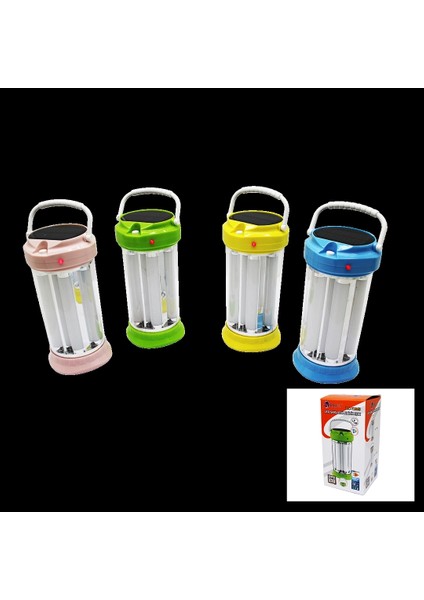 40W x 6 Tüp Solar Şarjlı - Fişli LED Işıldak Fener 240W (5047)