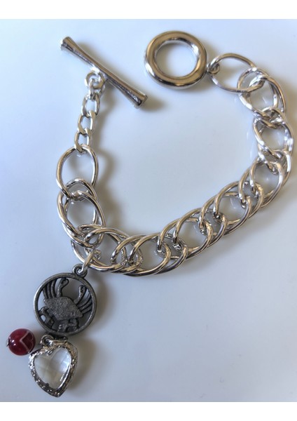 Aksesuar Bileklik Yengeç Burcu Nikel Rengi Bileklik modelleri