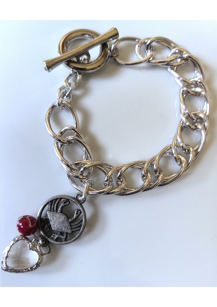 Aksesuar Bileklik Yengeç Burcu Nikel Rengi Bileklik indirimleri