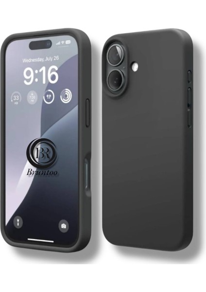 Apple Iphone 16 Plus Uyumlu Kılıf Yumuşak Silikon Içi Kadife Lansman Kapak .