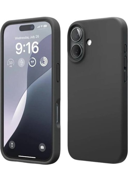 Apple Iphone 16 Plus Uyumlu Kılıf Yumuşak Silikon Içi Kadife Lansman Kapak . fırsatları