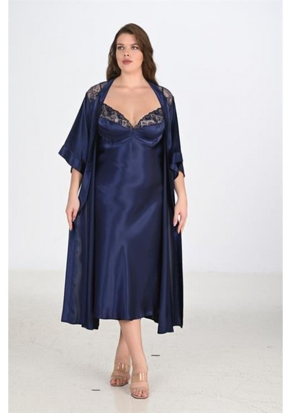 - 2li Lacivert Sabahlık Takımı Bigsize 6228