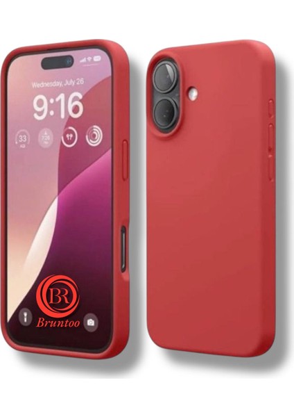 Apple Iphone 16 Plus Uyumlu Kılıf Yumuşak Silikon Içi Kadife Lansman Kapak .
