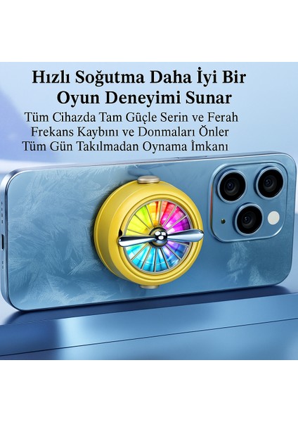A02 Ultra Kaliteli Klimalı Telefon Sogutucu Magsafe- Mandallı Aliminyum Rgb Işıklı indirimleri