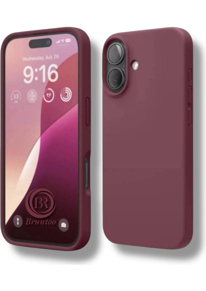 Apple Iphone 16 Plus Uyumlu Kılıf Yumuşak Silikon Içi Kadife Lansman Kapak .