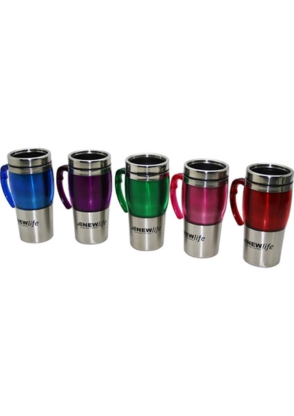 Uzun Krom - Renkli Termos Bardak 450ML. (5047)