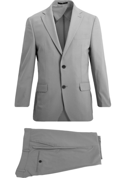 Gri 6 Drop Klasik Takım Elbise