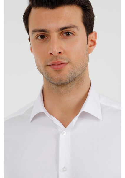 Beyaz Slim Fit Uzun Kol Gömlek fiyatları