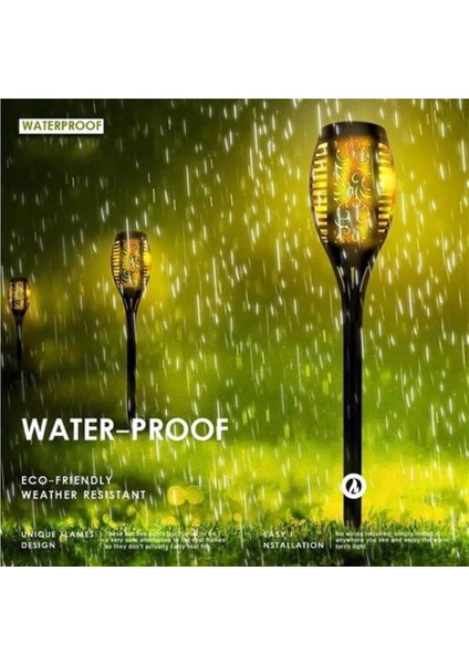 12 Ledli Alev Efektli Güneş Enerjili Solar Saplama Bahçe Dış Mekan fırsatları