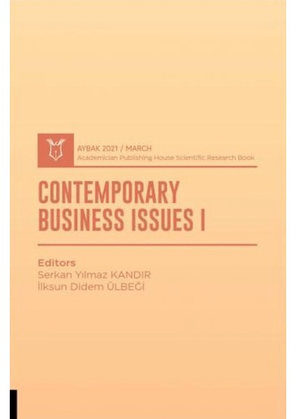 Contemporary Business Issues I (Aybak 2021 Mart)