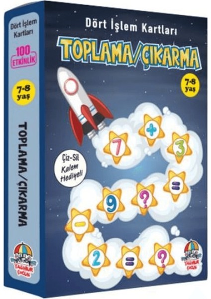 Toplama Çıkarma - Dört Işlem Kartları 7-8 Yaş