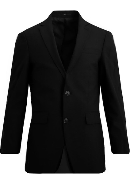 Siyah Comfort Fit 6 Drop Ceket