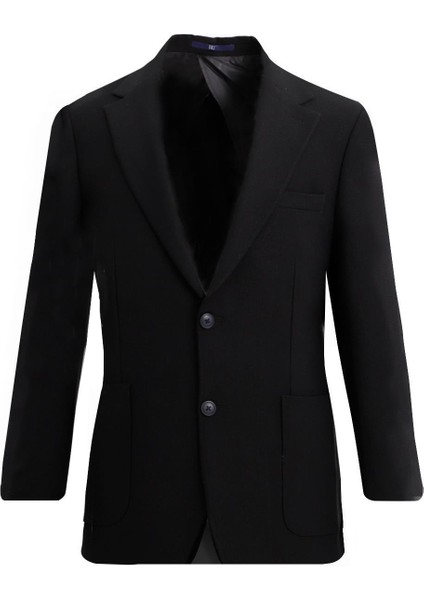 Siyah Comfort Fit 6 Drop Ceket